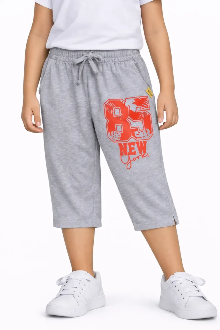 Grey Melange Capri Pants