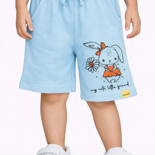 Girls Cotton Shorts | My Cute Friend | Blue | 2-6Y