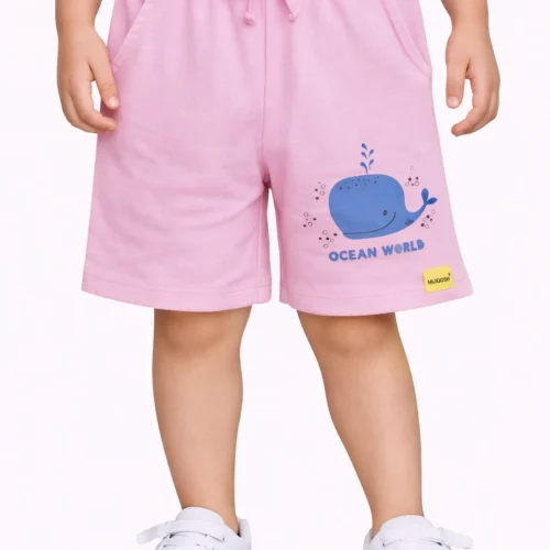 Girls Cotton Shorts | Baby Shark | Pink | 2-6Y