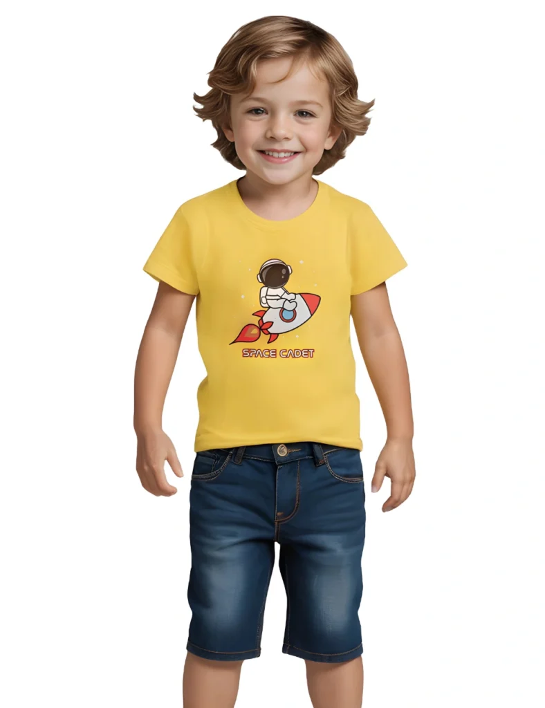 Boys Cotton T-Shirt | Space Cadet | Dandelion | 2-6Y