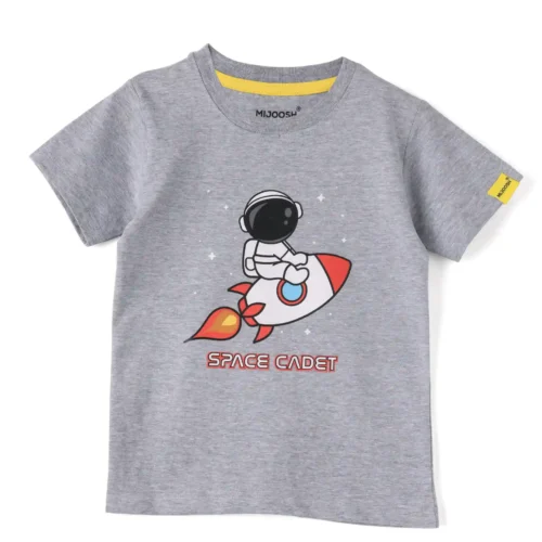 Boys Cotton T-Shirt | Space Cadet | Grey Heather | 2-6Y