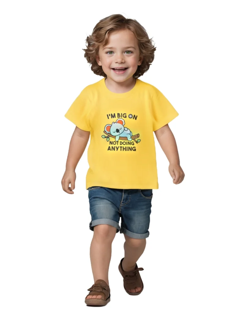 Boys Cotton T-Shirt | Not Doing Anything | Dandelion | 2-6Y