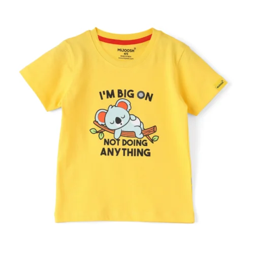 Boys Cotton T-Shirt | Not Doing Anything | Dandelion | 2-6Y