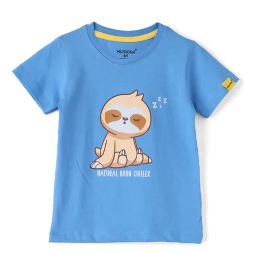 Boys Cotton T-Shirt | Born Chiller | All Aboard Blue | 2-6Y