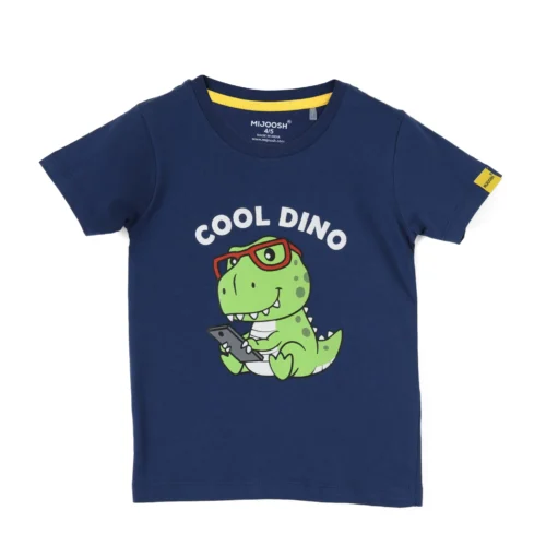 Boys Cotton T-Shirt | Cool Dino | Estate Blue | 2-6Y
