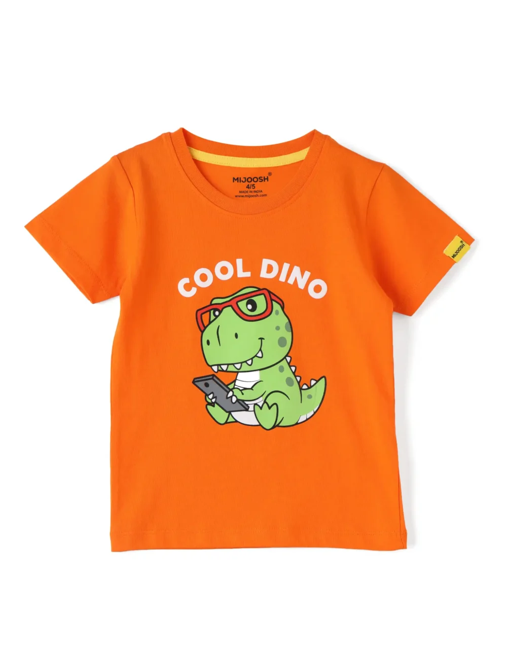 Boys Cotton T-Shirt | Cool Dino | Scarlet Ibis | 2-6Y