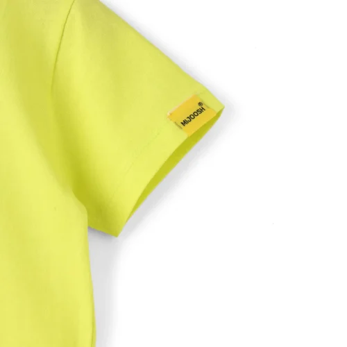 Boys Cotton T-Shirt | Skating Dino | Lime | 2-6Y