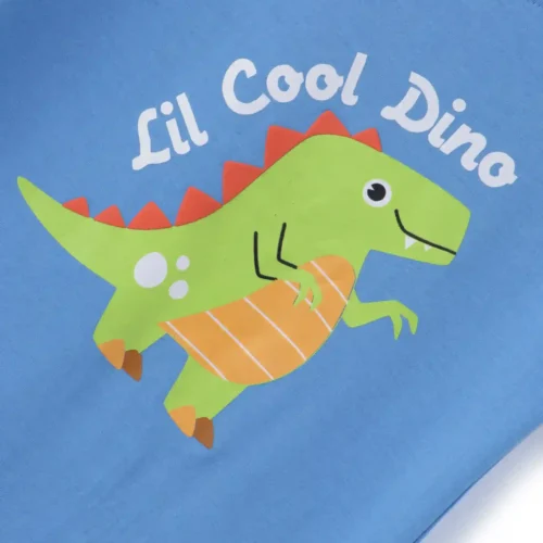 Boys Cotton T-Shirt | Lil Cool Dino | All Aboard Blue | 2-6Y