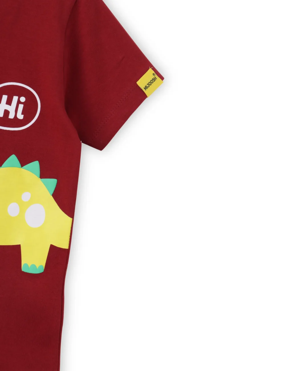 Boys Cotton T-Shirt | Hi Dino | Winery Red | 2-6Y