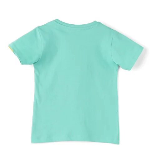Boys Cotton T-Shirt | Space Mission | Biscay Green | 2-6Y