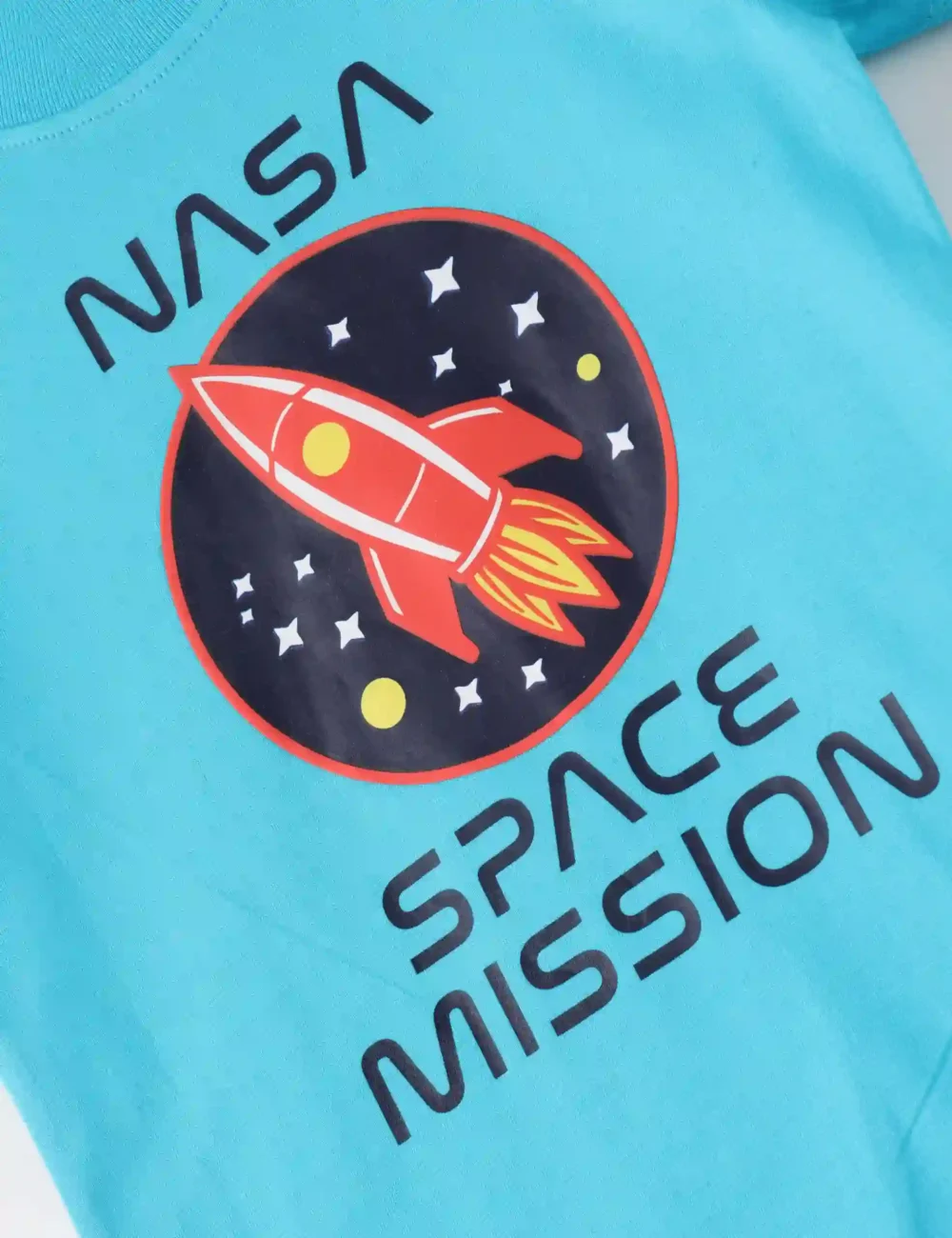 Boys Cotton T-Shirt | Space Mission | Scuba Blue | 2-6Y