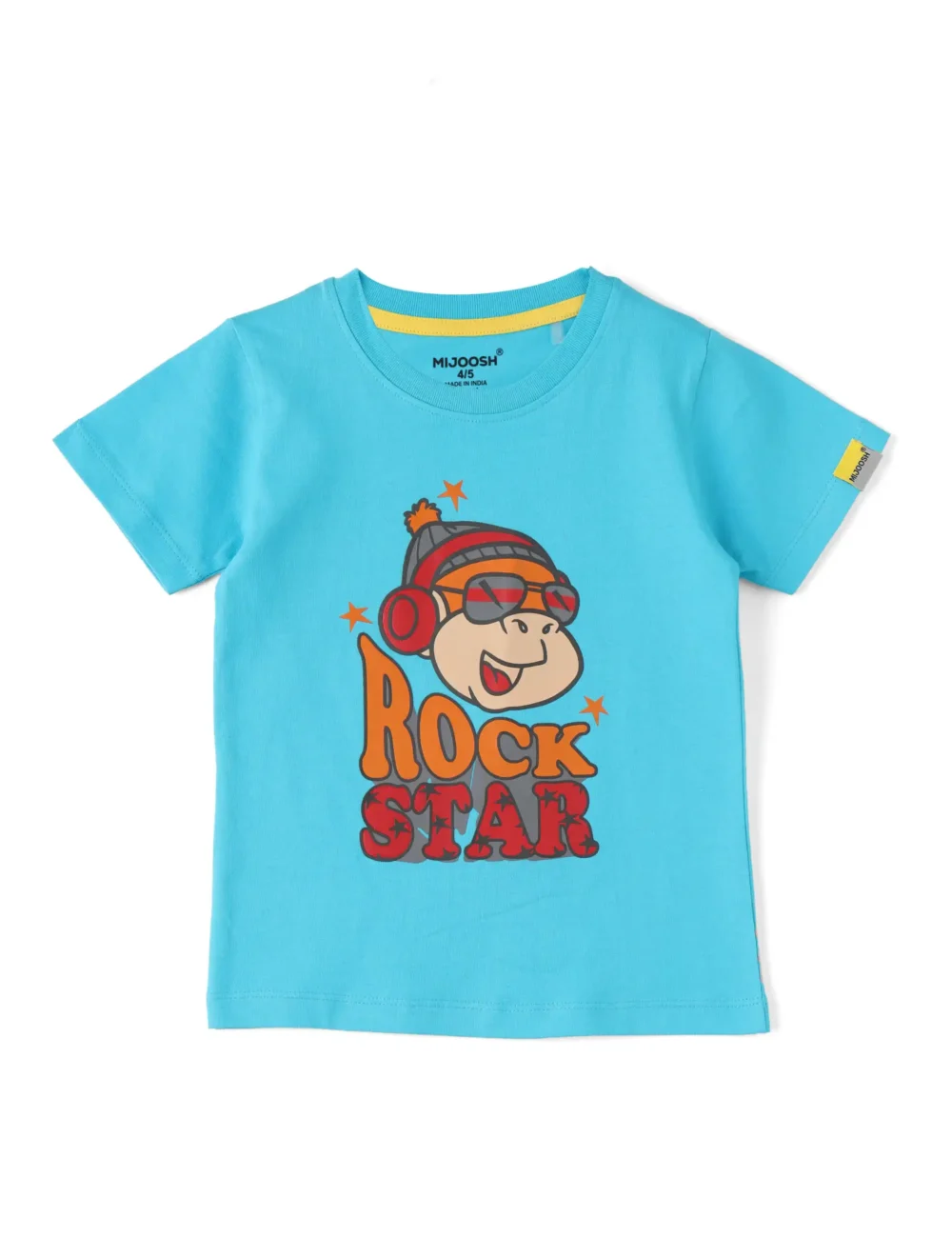 Boys Cotton T-Shirt | Rock Star | Scuba Blue | 2-6Y