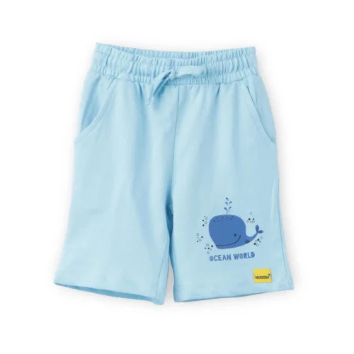 Girls Cotton Shorts | Baby Shark | Blue | 2-6Y