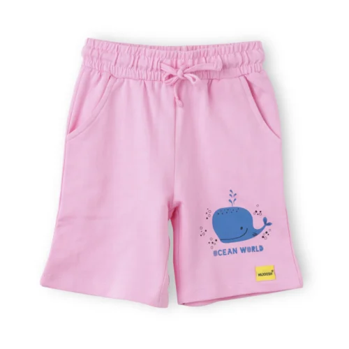 Girls Cotton Shorts | Baby Shark | Pink | 2-6Y