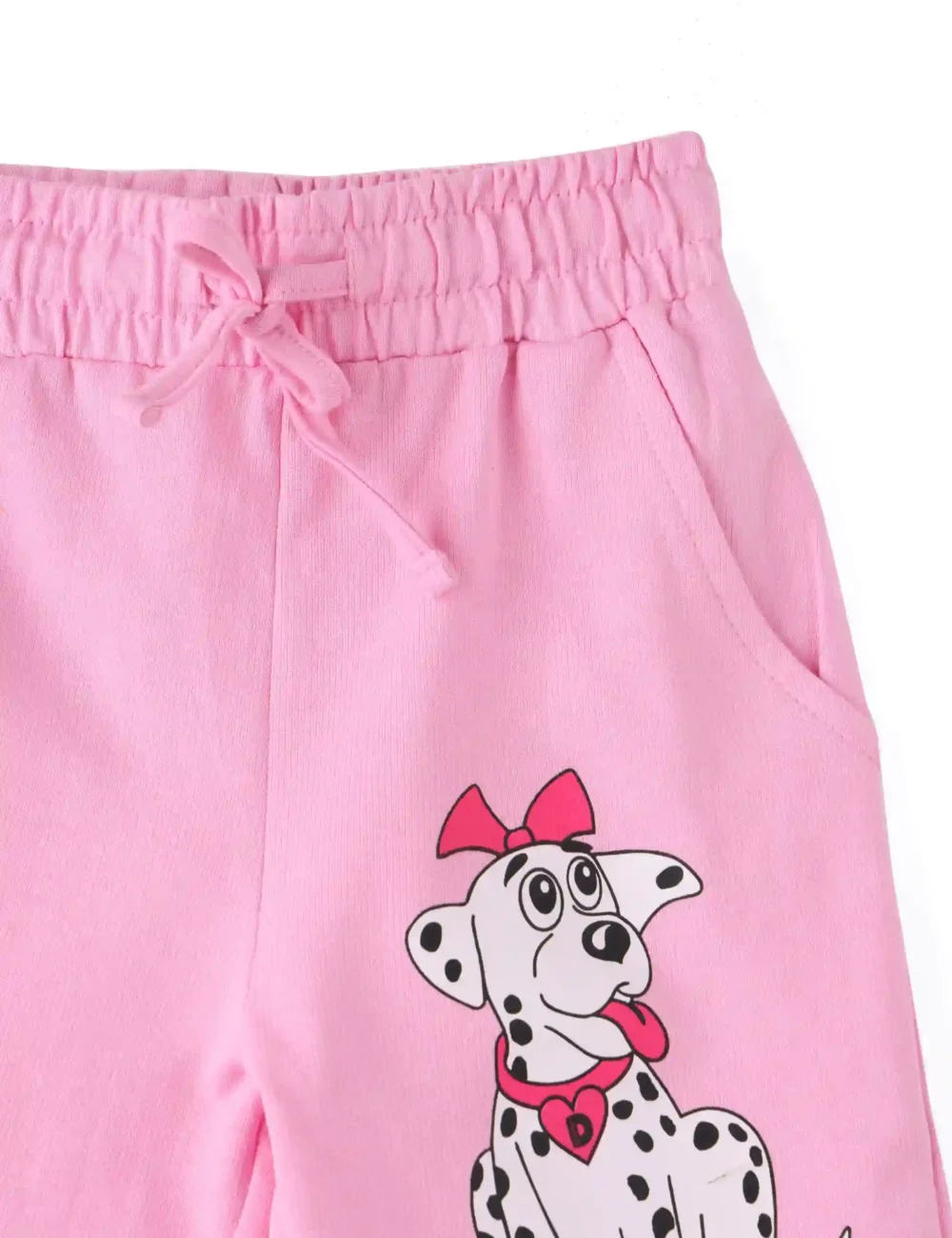 Girls Cotton Shorts | Cute Dog | Pink | 2-6Y