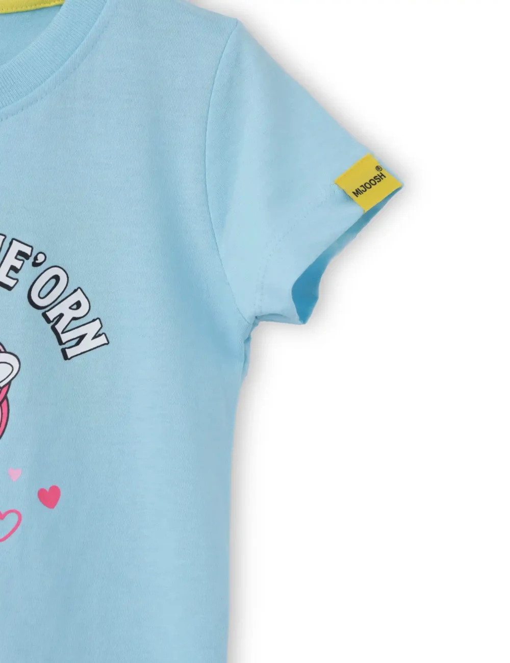 Girls Cotton T-Shirt | Cute Unicorn | Atomizer Blue | 2-6Y