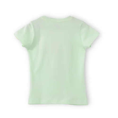 Girls Cotton T-Shirt | Cute Unicorn | Patina Green | 2-6Y
