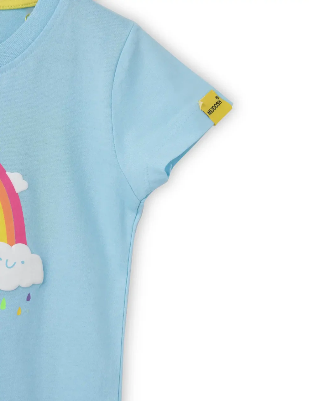 Girls Cotton T-Shirt | Rainbow Cloud | Atomizer Blue | 2-6Y
