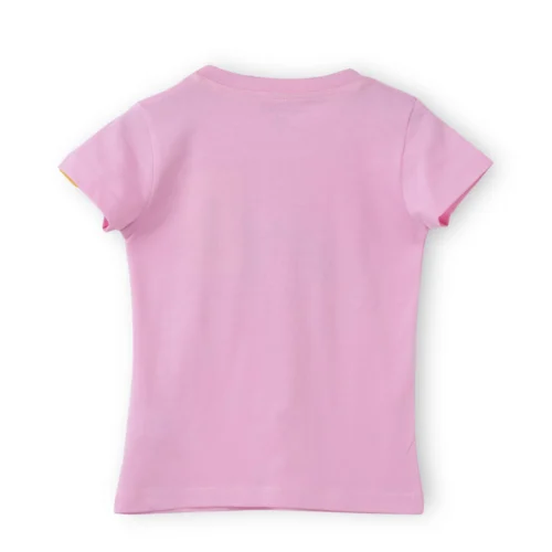 Girls Cotton T-Shirt | Rainbow Cloud | Bon Bon Pink | 2-6Y