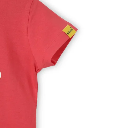 Girls Cotton T-Shirt | Giraffe | Hibiscus Red | 2-6Y