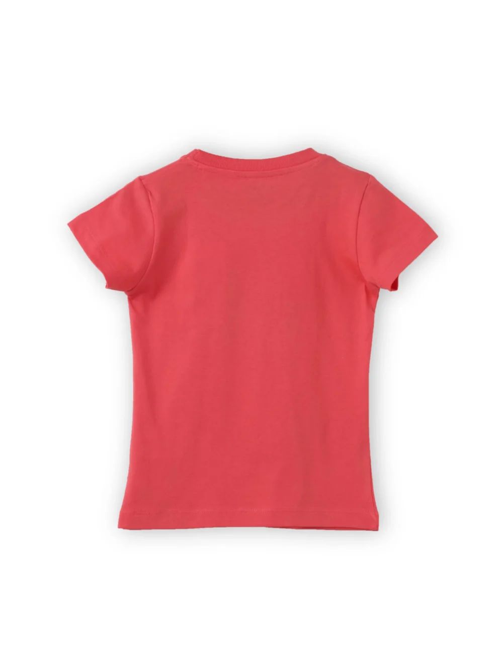 Girls Cotton T-Shirt | Giraffe | Hibiscus Red | 2-6Y
