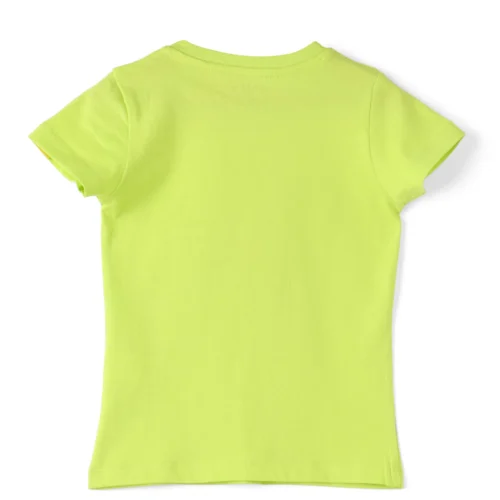 Girls Cotton T-Shirt | Honeybee | Acid Lime Green | 2-6Y