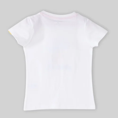 Girls Cotton T-Shirt | Honeybee | White | 2-6Y