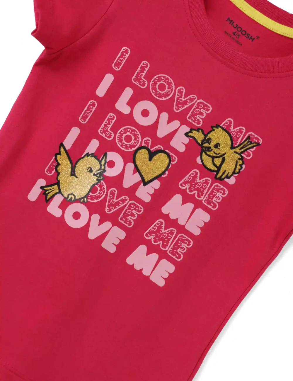 Girls Cotton T-Shirt | Love Tweety | Bright Rose Pink | 2-6Y