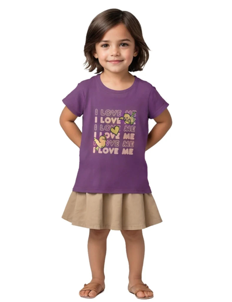 Girls Cotton T-Shirt | Love Tweety | Violet Grape | 2-6Y
