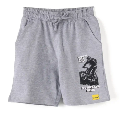 Boys Cotton Shorts | Mountain Bike | Grey Heather | 7-14Y