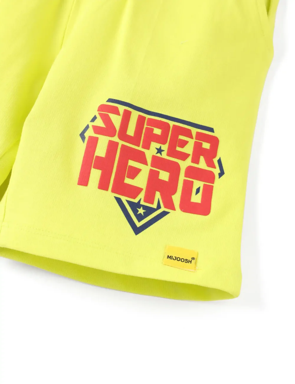 Boys Cotton Shorts | Super Hero | Sulphur Spring Lime | 7-14Y