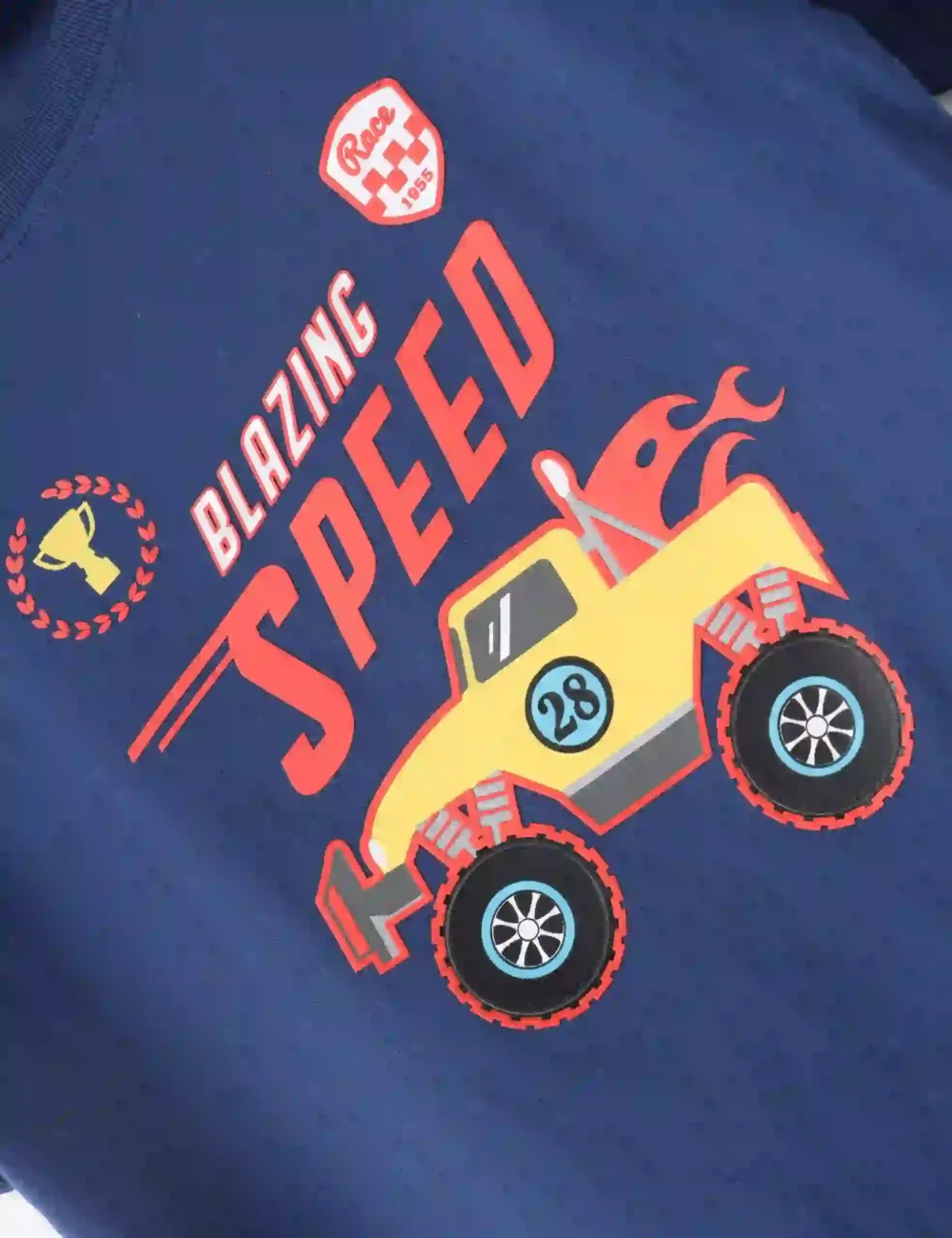 Boys Cotton T-Shirt | Blazing Speed | Estate Blue | 7-14Y