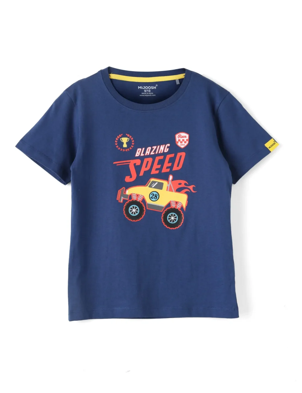Boys Cotton T-Shirt | Blazing Speed | Estate Blue | 7-14Y