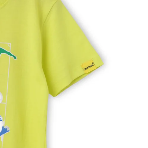 Boys Cotton T-Shirt | Soccer Camp | Sulphur Spring Lime | 7-14Y