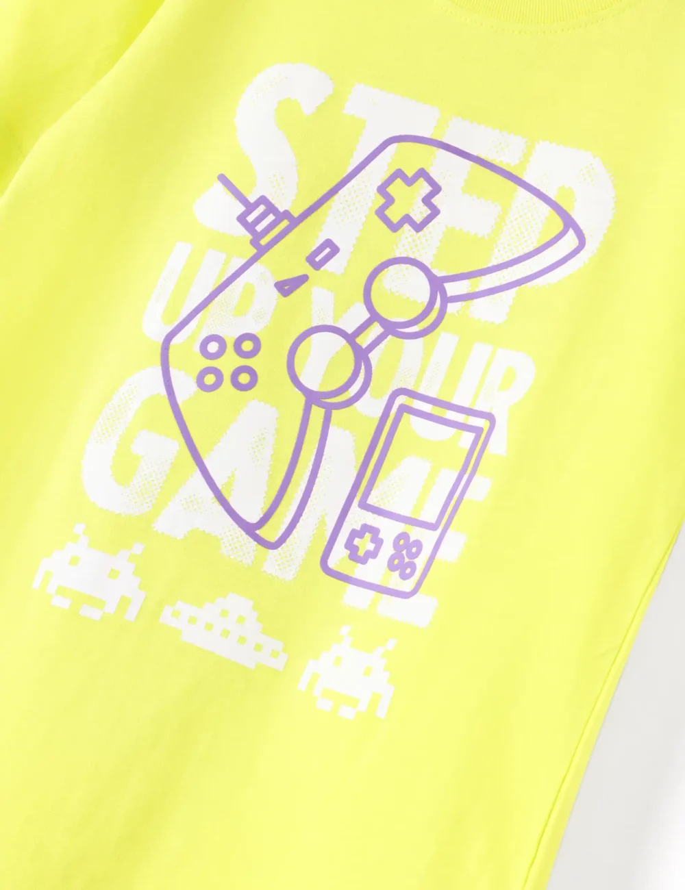 Boys Cotton T-Shirt | Step Your Game | Sulphur Spring Lime | 7-14Y