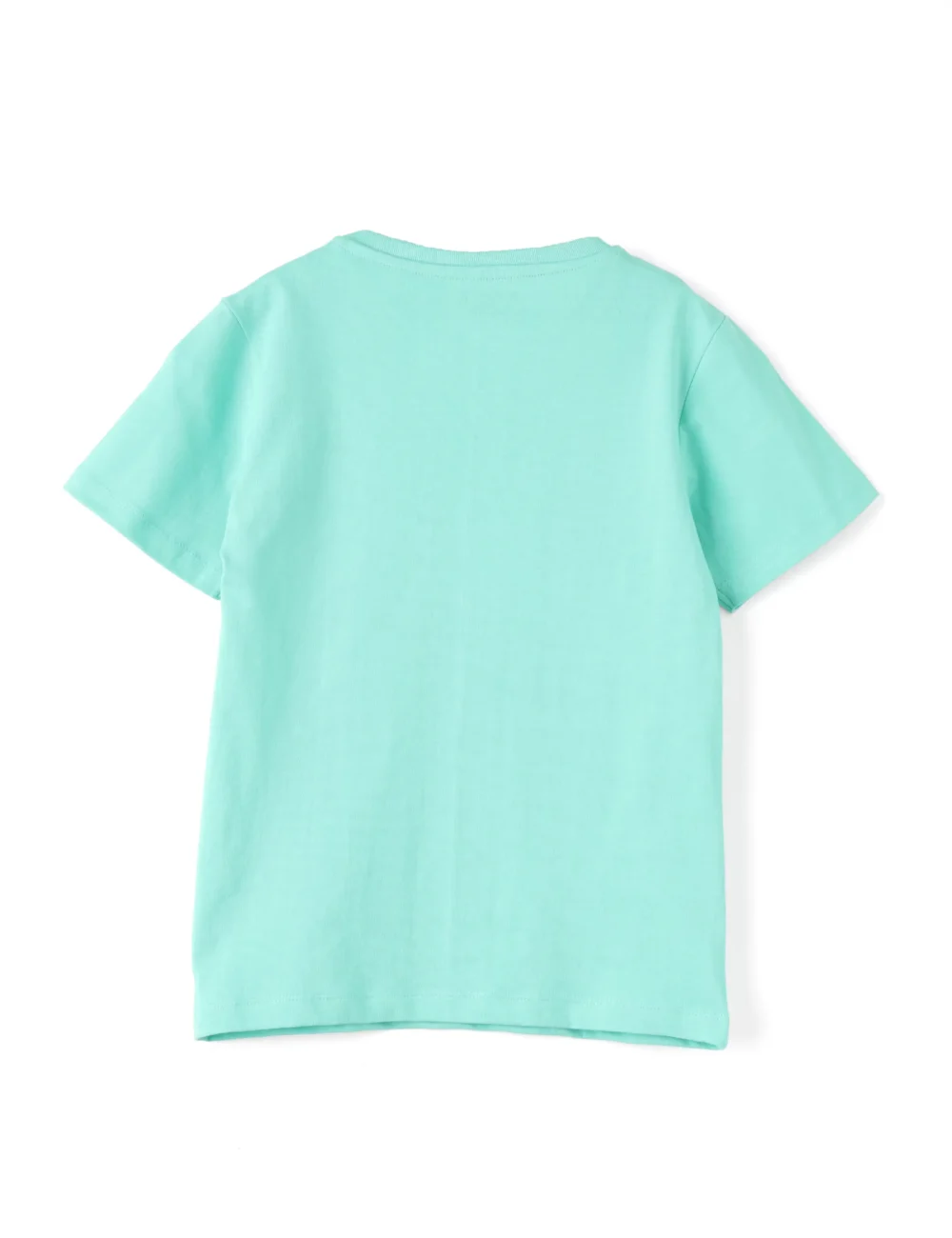 Boys Cotton T-Shirt | Wild Mud Race | Biscay Green | 7-14Y