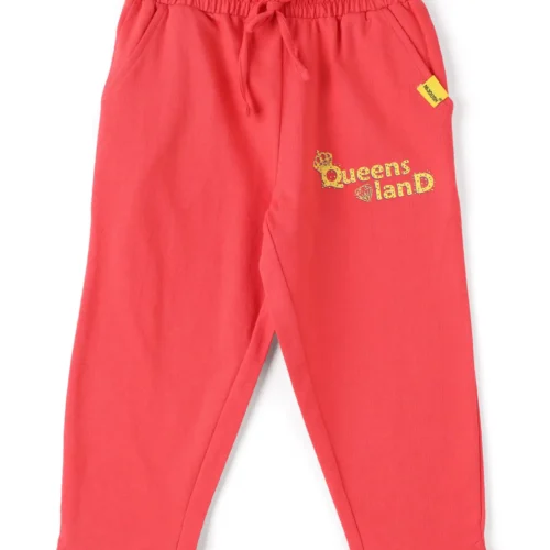 Girls cotton capri pants red Queens Land French Terry