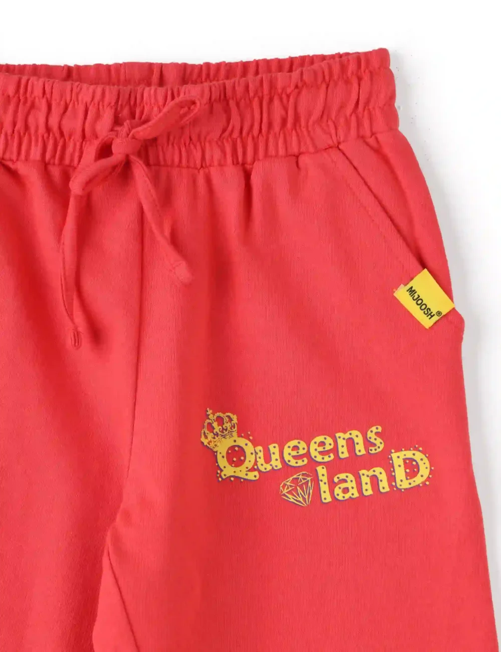 Girls Cotton Capri Pants | Red | 7-14Y