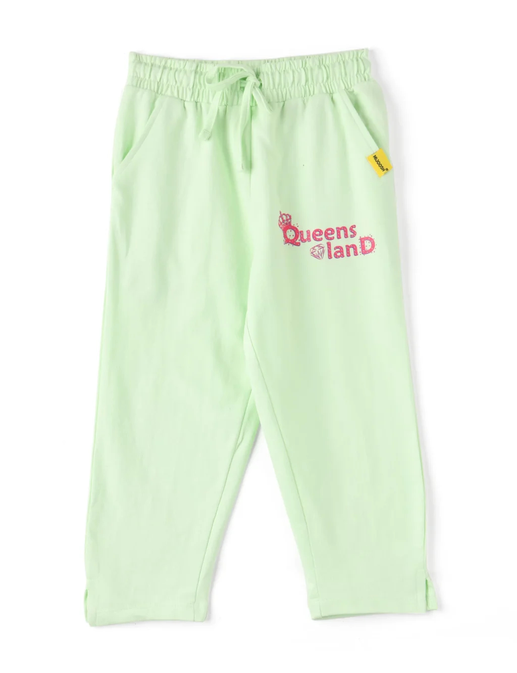 Girls cotton capri pants green Queens Land French Terry