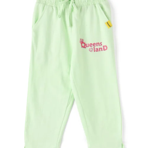 Girls cotton capri pants green Queens Land French Terry