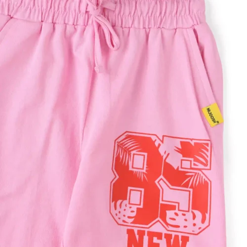 Girls Cotton Capri Pants | Pink | 7-14Y