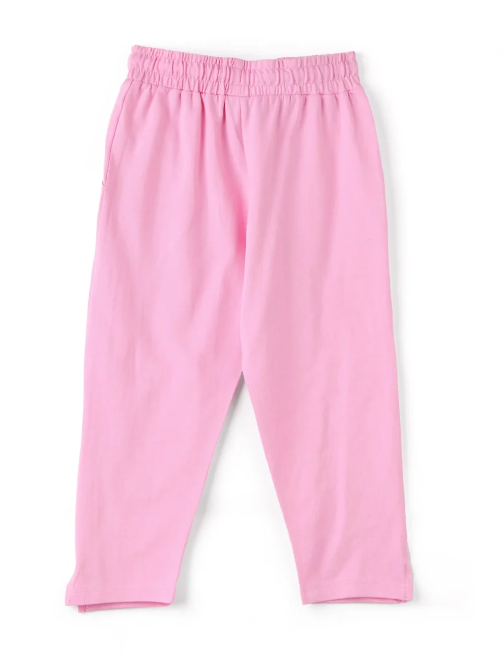 Girls Cotton Capri Pants | Pink | 7-14Y