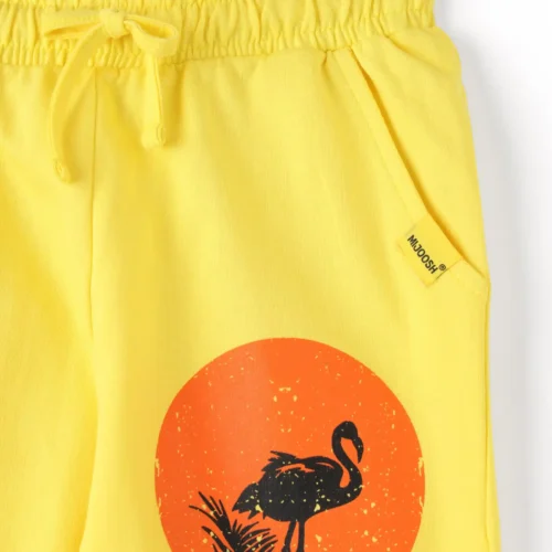 Girls Cotton Capri Pants | Yellow Miami | 7-14Y