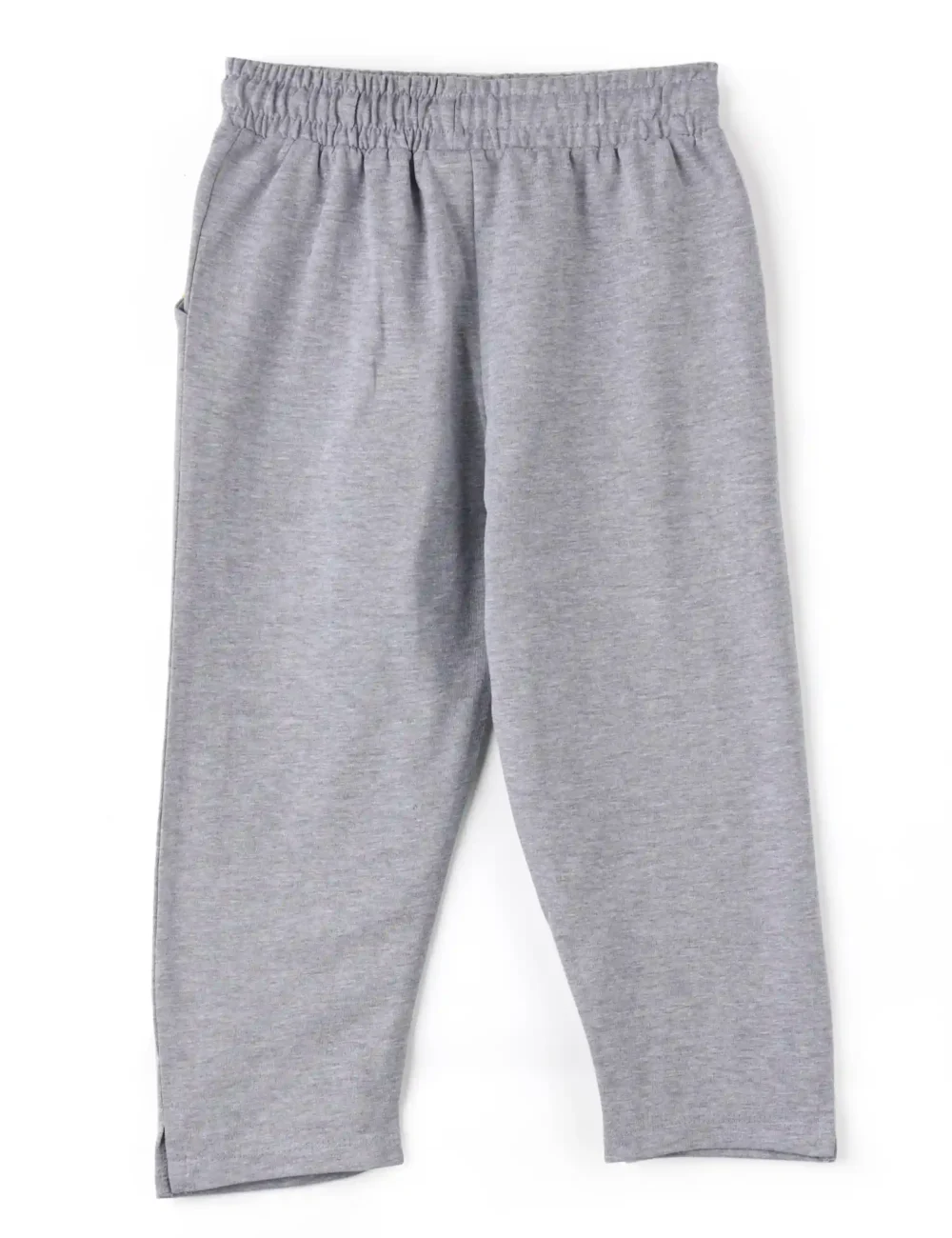 Girls Cotton Capri Pants | Grey Melange | 7-14Y