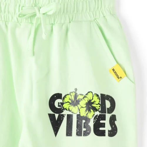 Girls Cotton Capri Pants | Green | 7-14Y