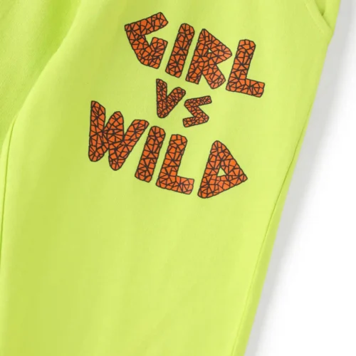 Girls Cotton Capri Pants | Lime Green | 7-14Y