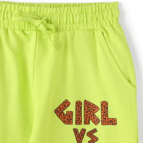 Girls Cotton Capri Pants | Lime Green | 7-14Y