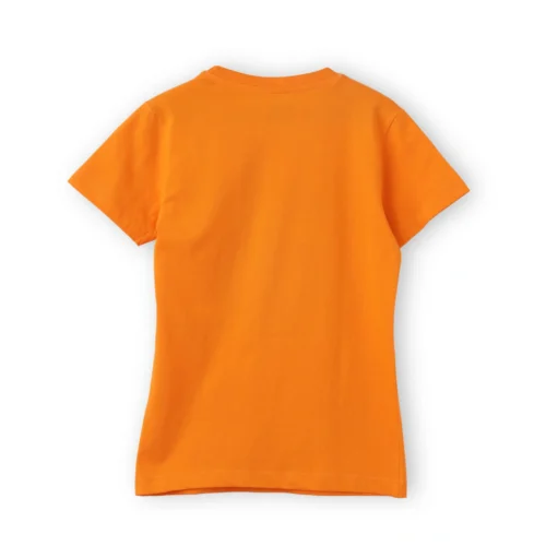 Girls Cotton T-Shirt | Beauty Queen | Vibrant Orange | 7-14Y