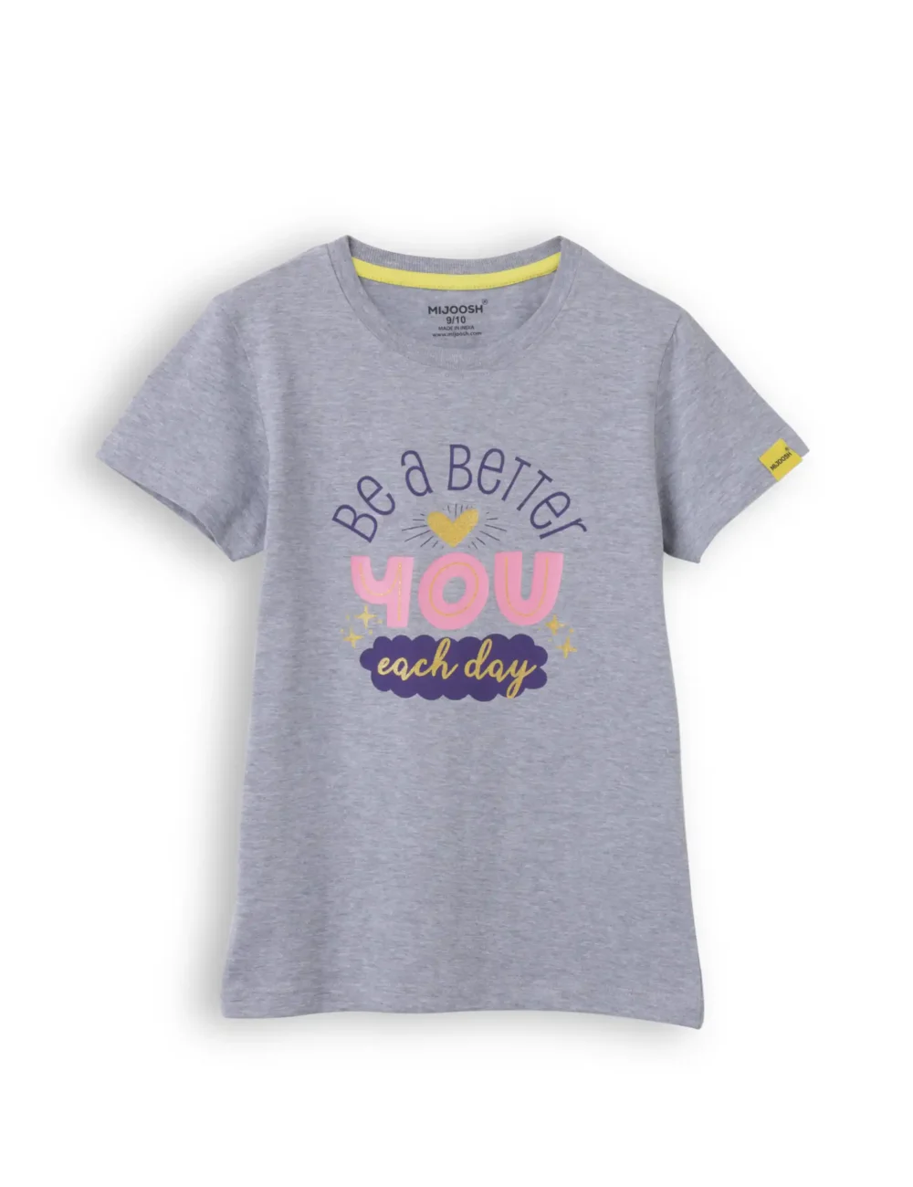 Girls Cotton T-Shirt | Be a Better | Grey Heather | 7-14Y