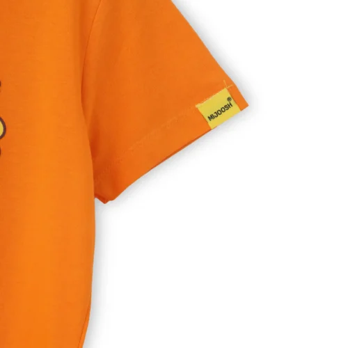 Girls Cotton T-Shirt | Queen of Selfie | Vibrant Orange | 7-14Y